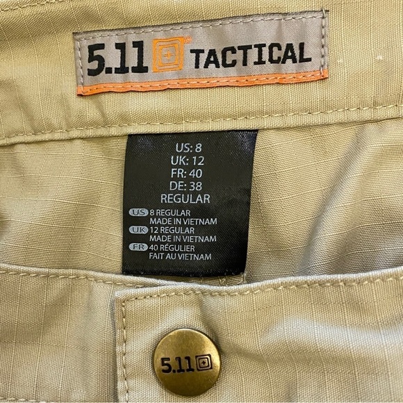 5.11 Tactical 8 Women's Taclite Pro Cargo Pants Rip Stop Style 64360 Beige Tan - Picture 12 of 13
